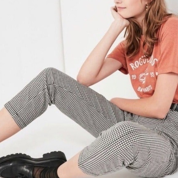 Urban Outfitters Silence + Noise Women’s Plaid High Waist Ankle Pants Size 0 - Picture 6 of 6